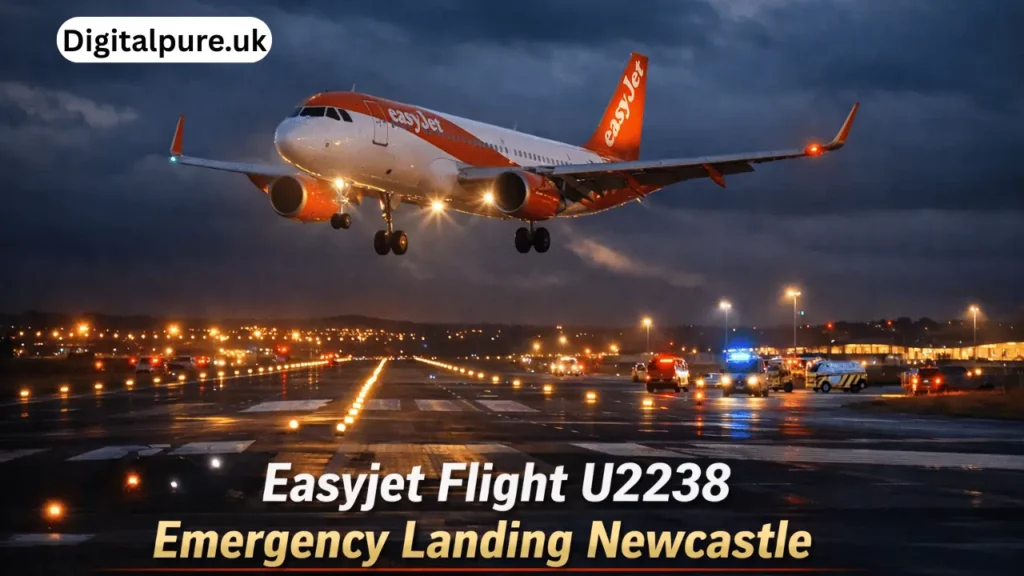 easyjet flight u2238 emergency landing newcastle