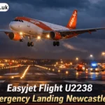 easyjet flight u2238 emergency landing newcastle